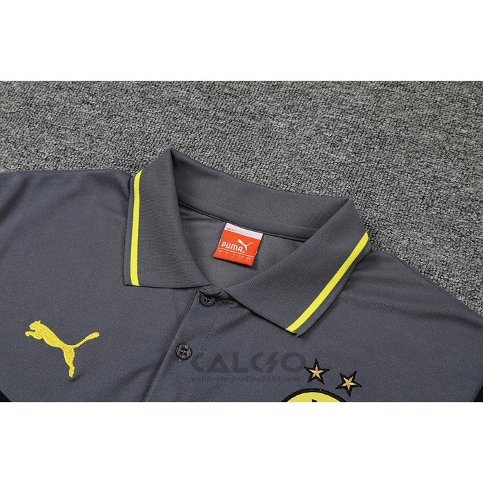 Maglia Polo Borussia Dortmund 2022-2023 Grigio e Nero
